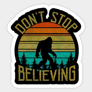 Bigfoot, Don't Stop Believing - RETRO Sticker